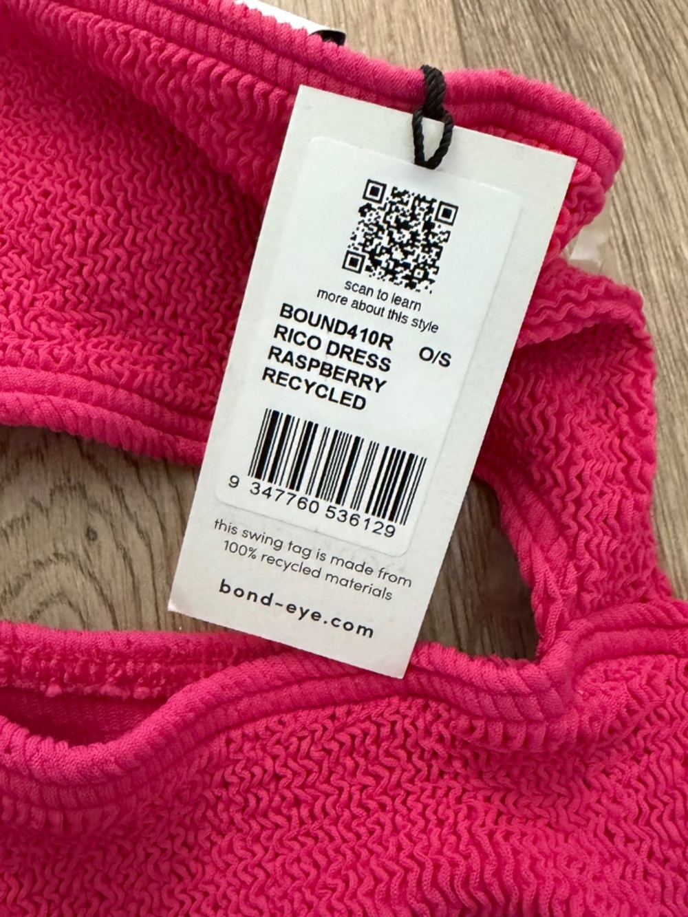 NEW Bond-Eye‎ Rico Dress Raspberry Pink One Size - Picture 7 of 7